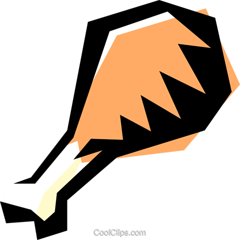 480x479 Turkey Leg Royalty Free Vector Clip Art Illustration Food0052