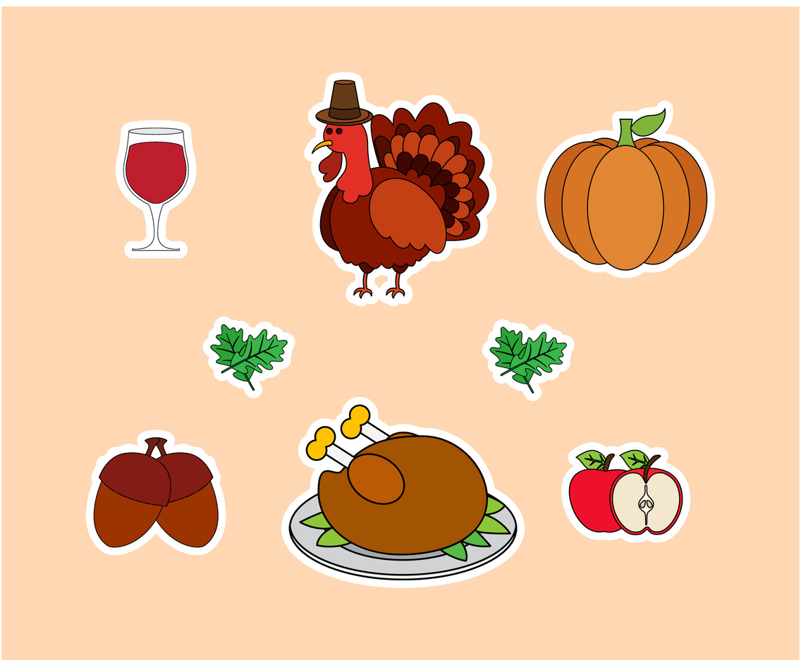 1136x936 Thanksgiving Turkey Vector Set Vector Art Amp Graphics
