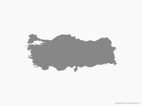 460x345 Vector Map Of Turkey