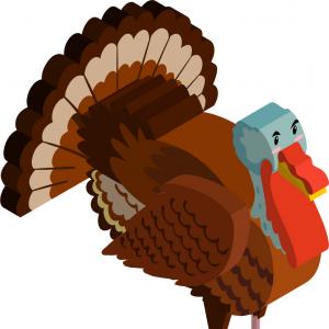 300x300 Photostock Vector Scared Cartoon Turkey Vector Clip Art