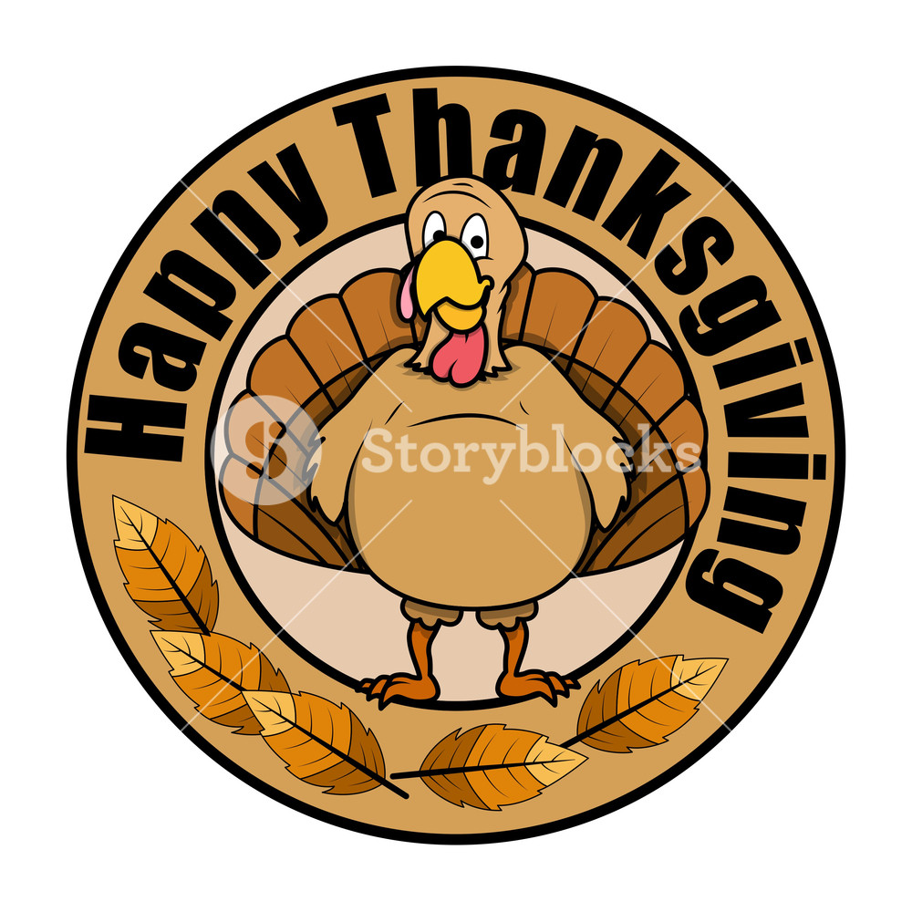1000x1000 Thanksgiving Day Turkey Vector Banner Royalty Free Stock Image