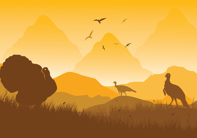 632x443 Wild Turkey Scene Vector Free Vector Download 417271 Cannypic