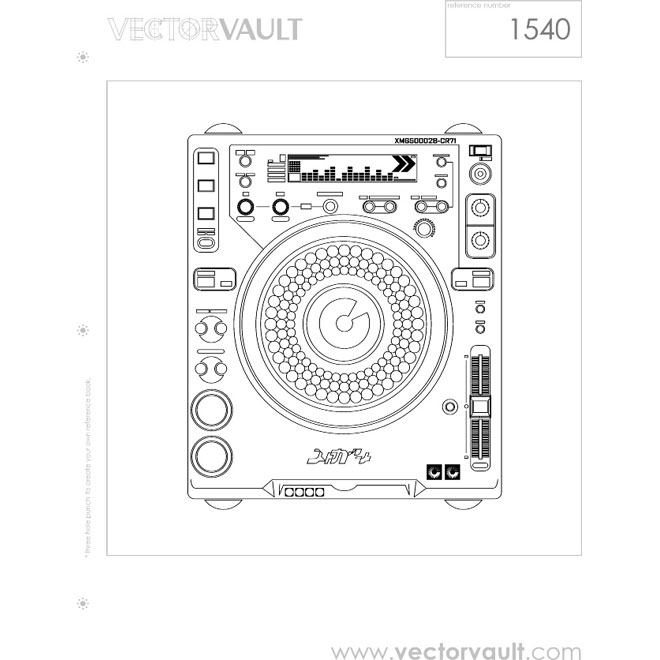 660x660 Turntable Vector Image