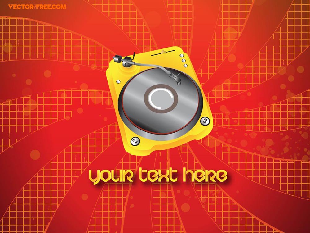 1000x750 Turntable Vector Vector Art Amp Graphics