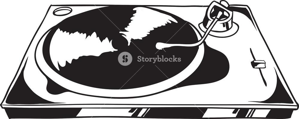 1000x400 Vector Turntable Royalty Free Stock Image