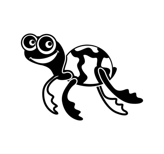 690x645 Little Turtle Animal Graphics Svg Dxf Eps Png By Vectordesign