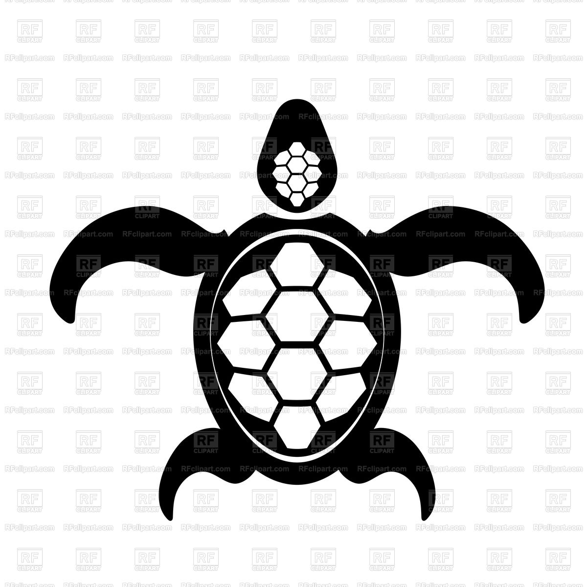 1200x1200 Ocean Turtle Black Icon Isolated On White Background Vector Image