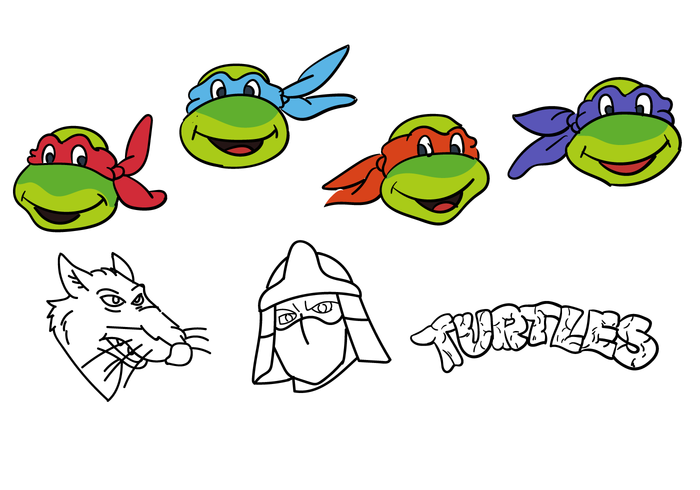 700x490 Simple Ninja Turtles Vectors