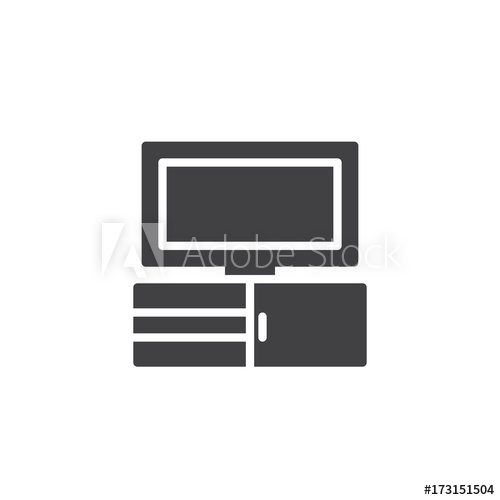 500x500 Tv Icon Vector, Filled Flat Sign, Solid Pictogram Isolated On