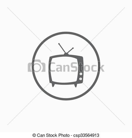 450x470 Tv Vector Icon. Tv Icon Flat Simple Symbol. Vector Illustration.