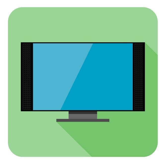 660x660 Free Flat Tv Icon Vector.eps Psd Files, Vectors Amp Graphics