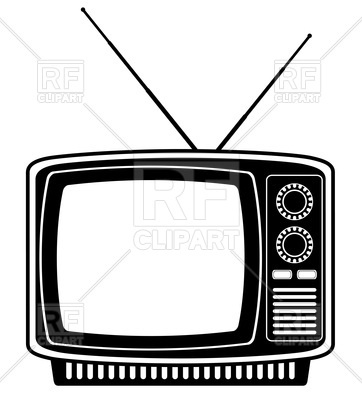 362x400 Tv Old Icon Illustration Isolated On White Background Vector Image