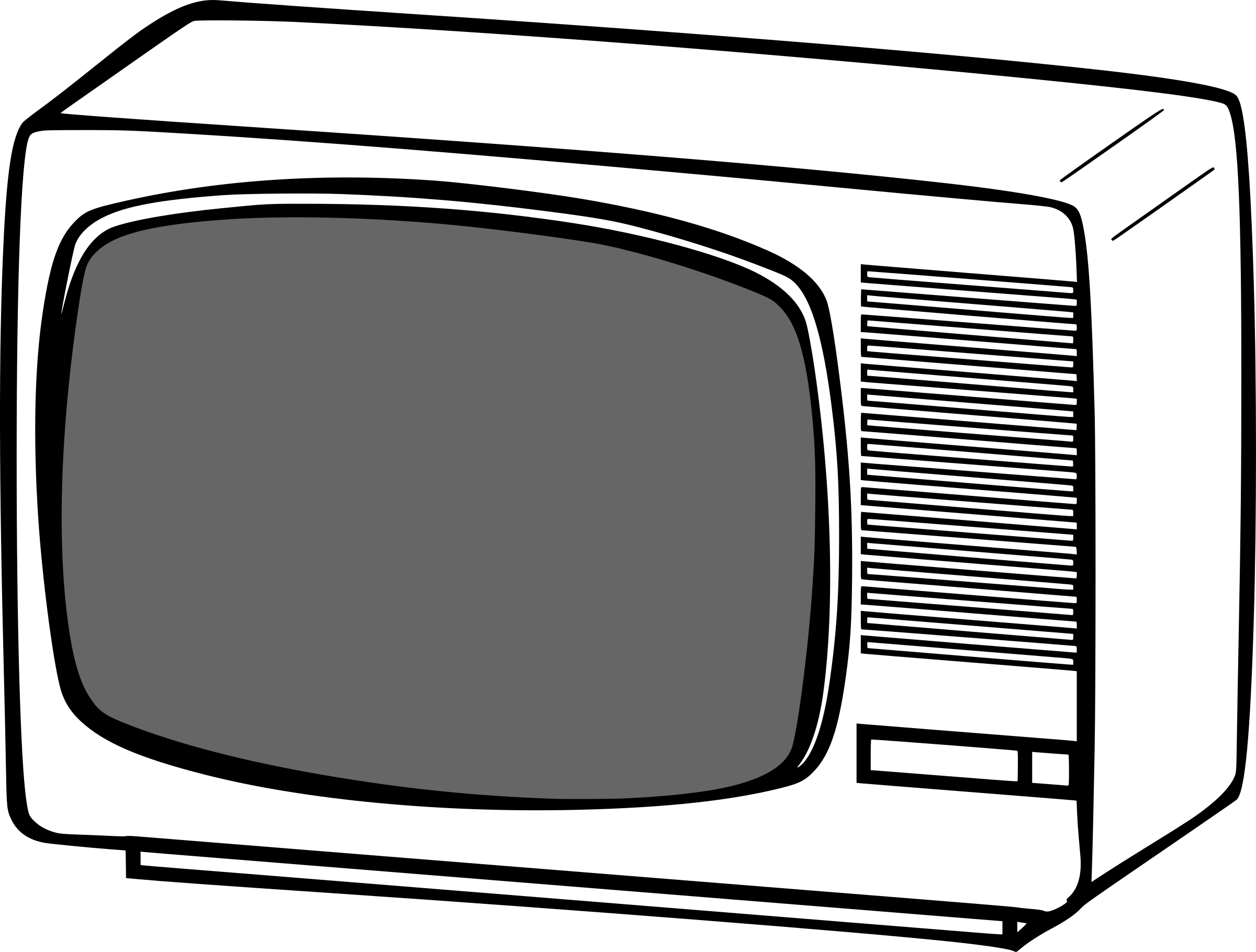 2400x1820 Line Art Television Vector File Image