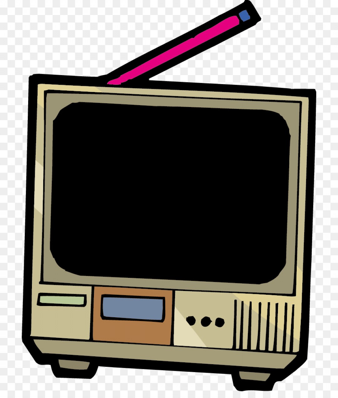 1080x1272 Png Television Clip Art Hand Drawn Retro Tv Vector Shopatcloth
