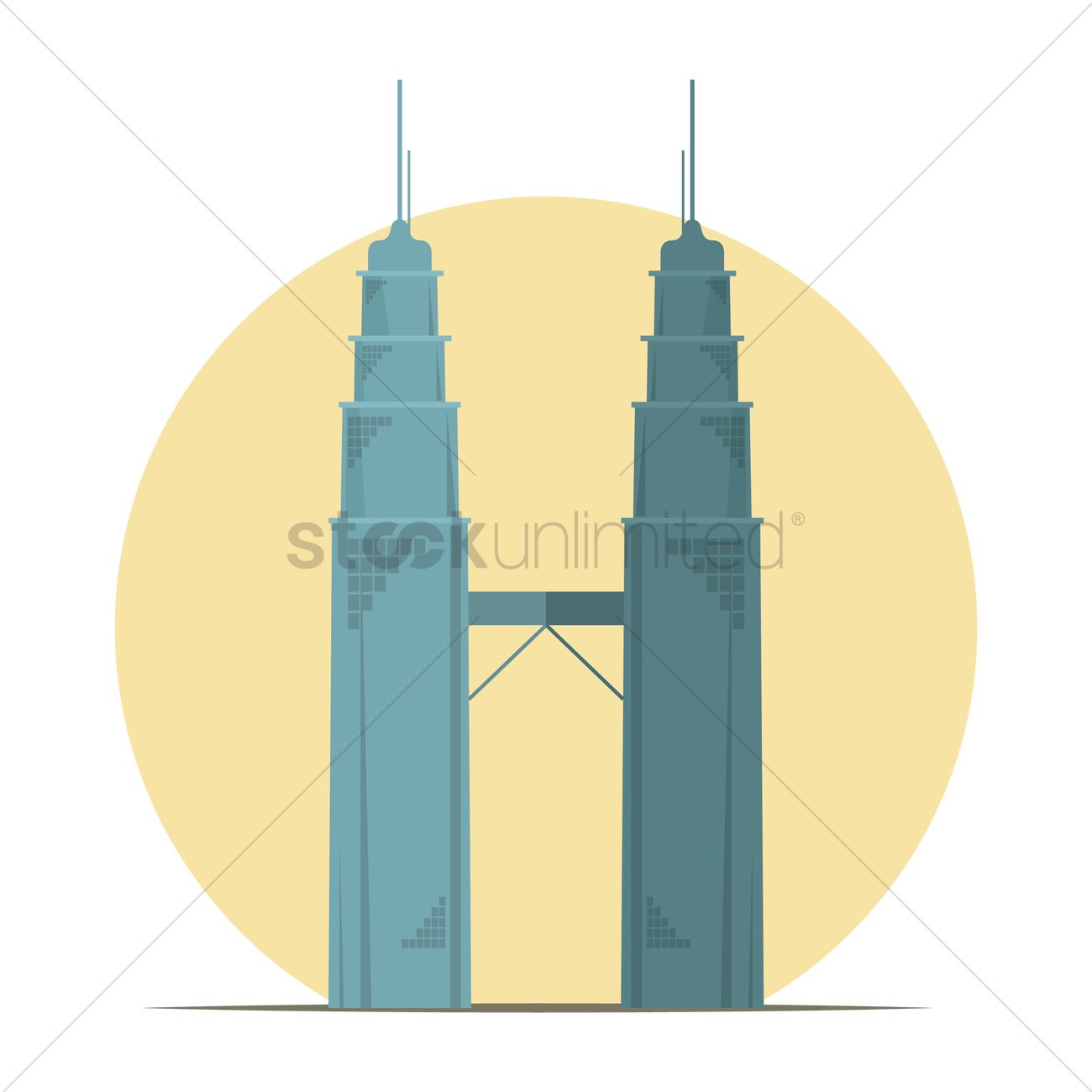 1300x1300 Petronas Twin Towers Vector Image