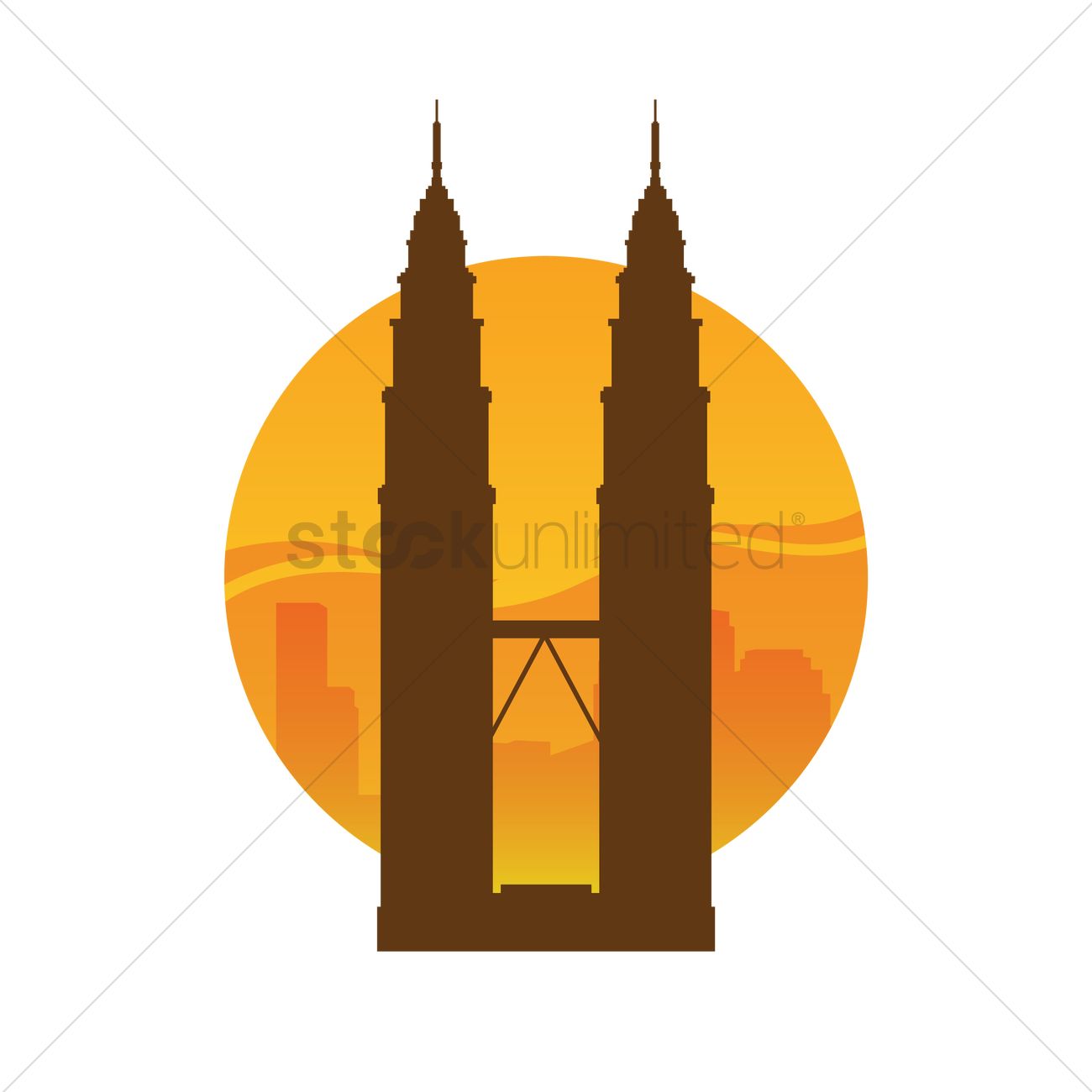 1300x1300 Petronas Twin Towers Vector Image