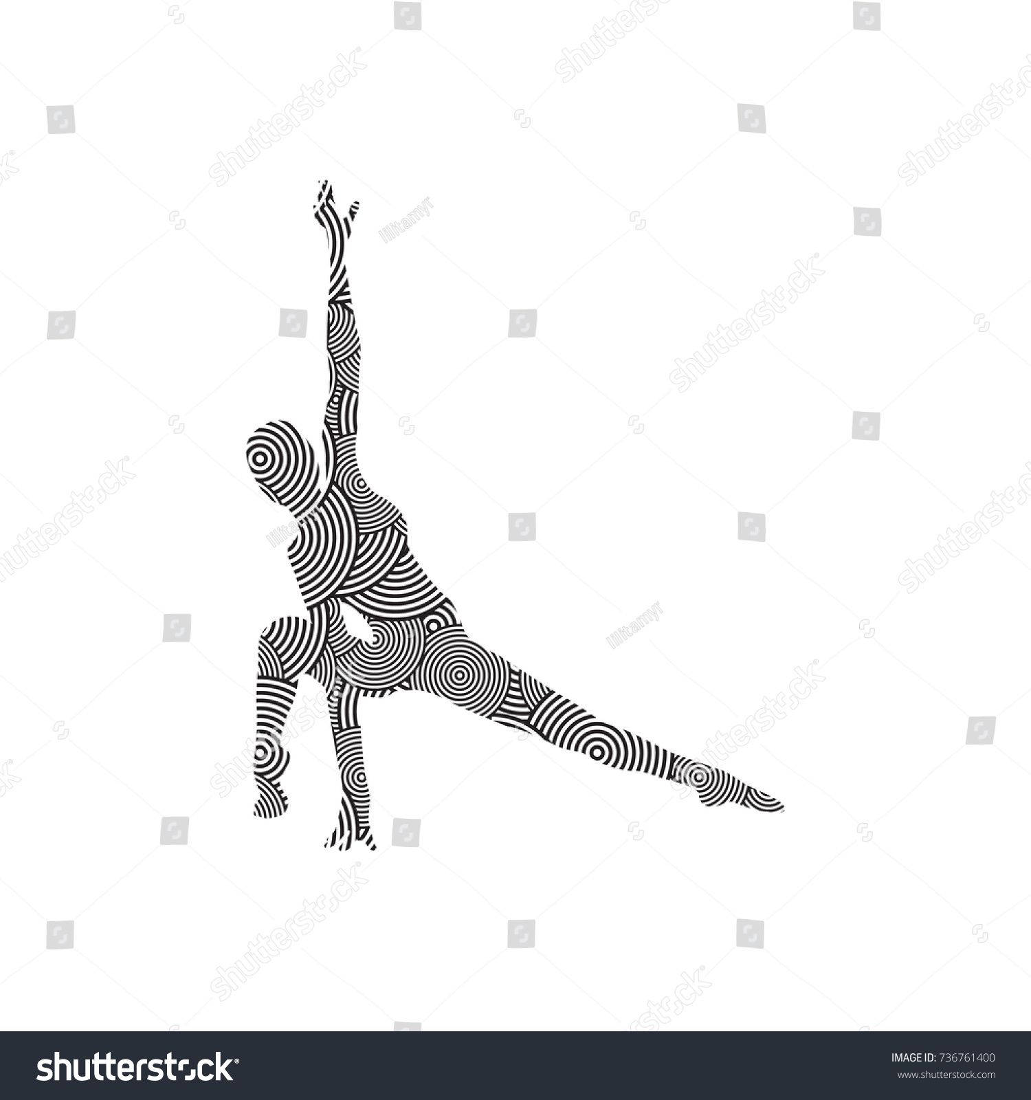 1500x1600 Silhouette Of A Girl Doing Modern Dance, Fitness, Yoga, Gymnastics