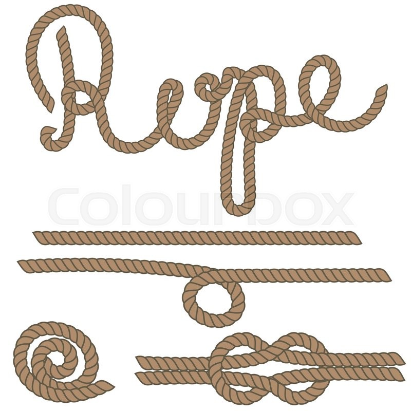 800x800 Twine Rope Brush, Rope Knot. Brown String Pattern Brush, Saved In