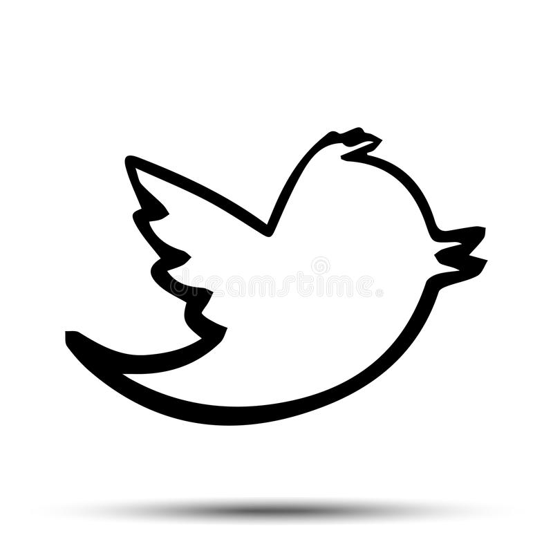 800x800 Twitter Icon Vector Black