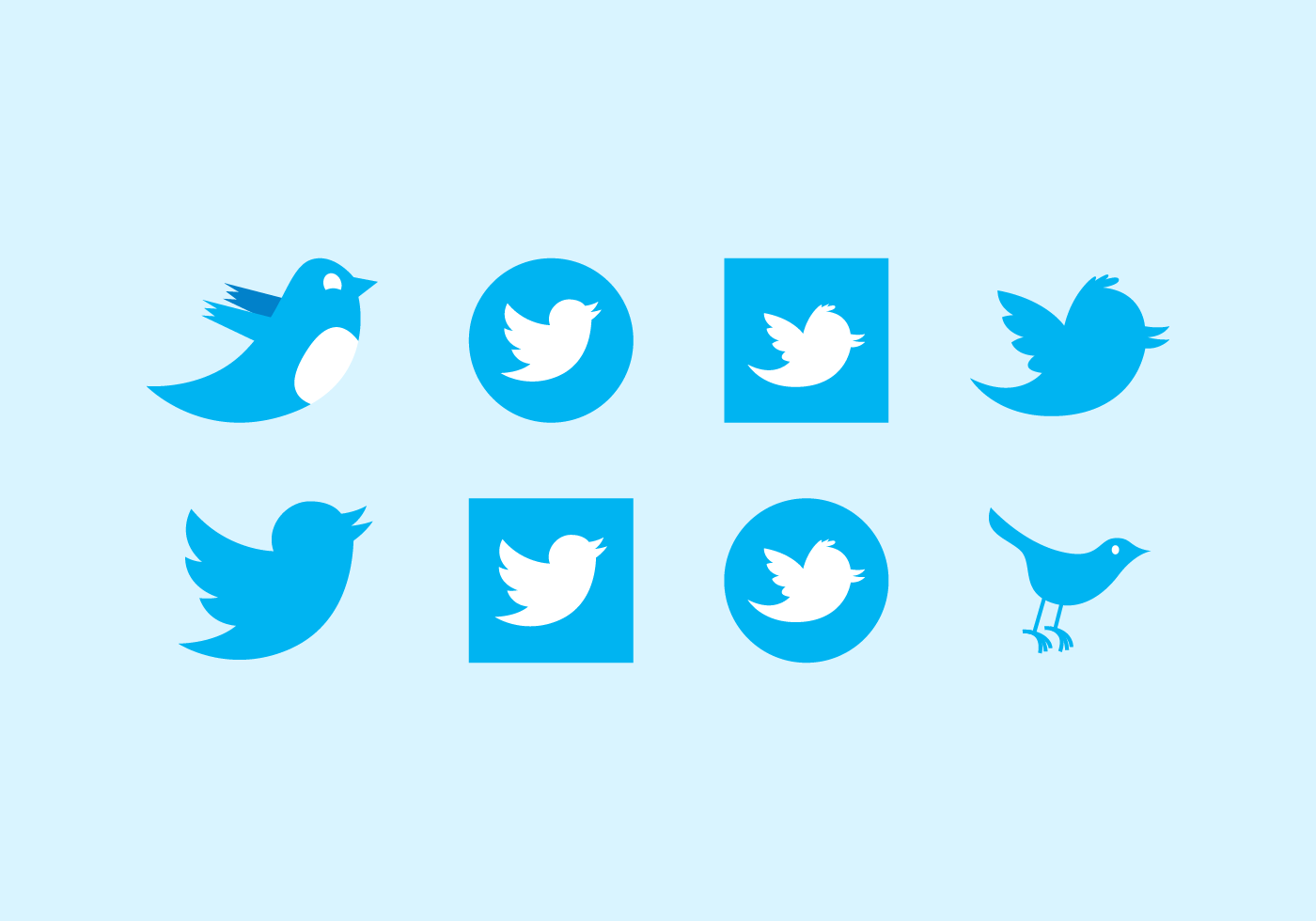 1400x980 Various Twitter Vector Icons For Download