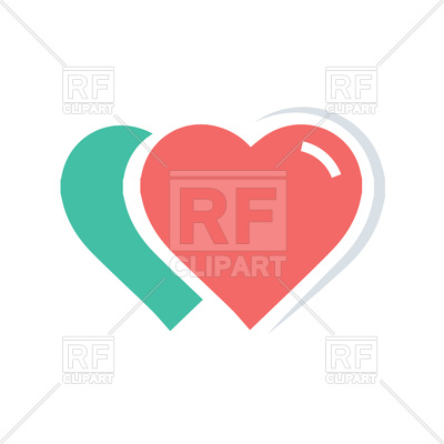 400x400 Two Hearts Vector Image Vector Artwork Of Icons And Emblems