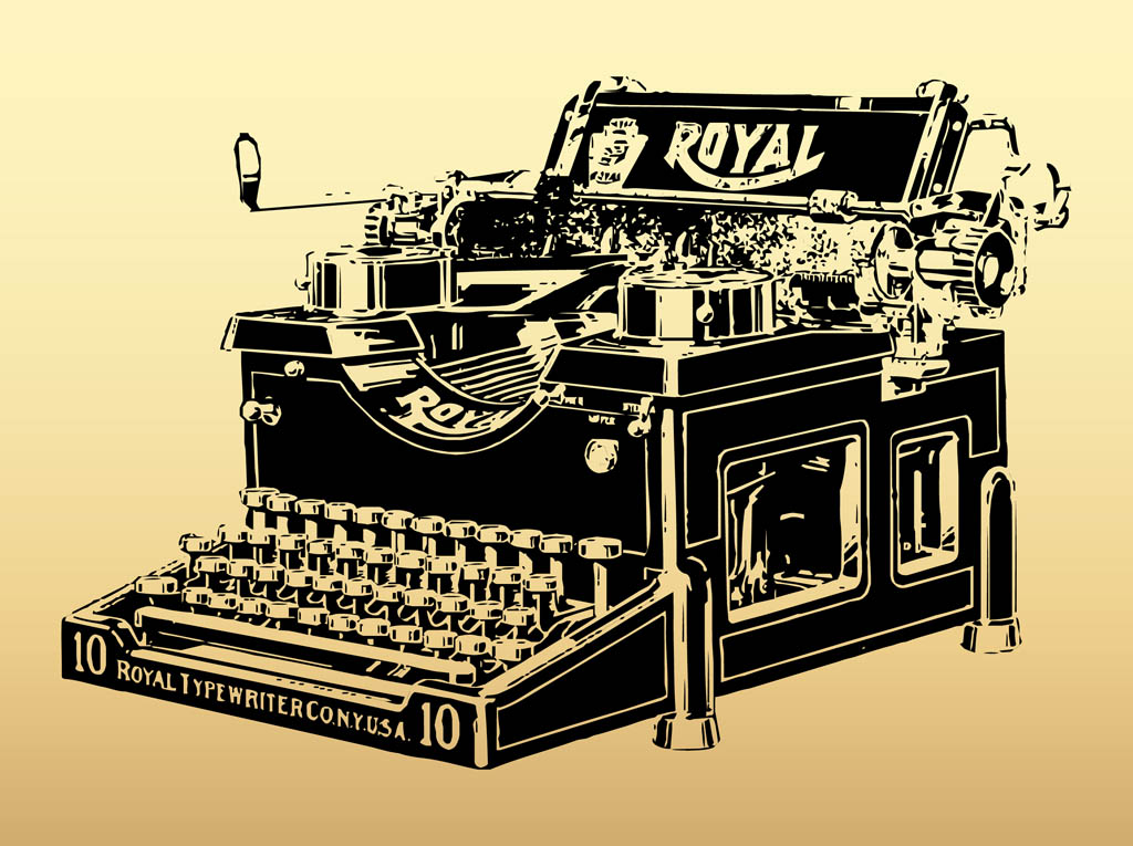 1024x765 Royal Typewriter Vector Art Amp Graphics
