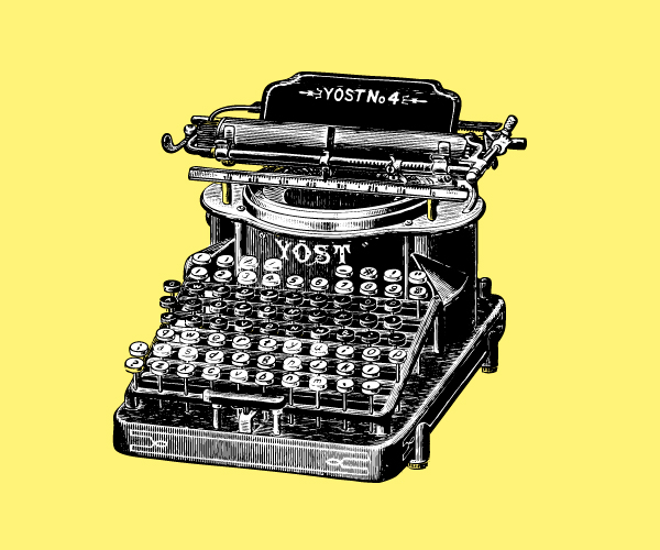 600x500 Typewriter Vector 004