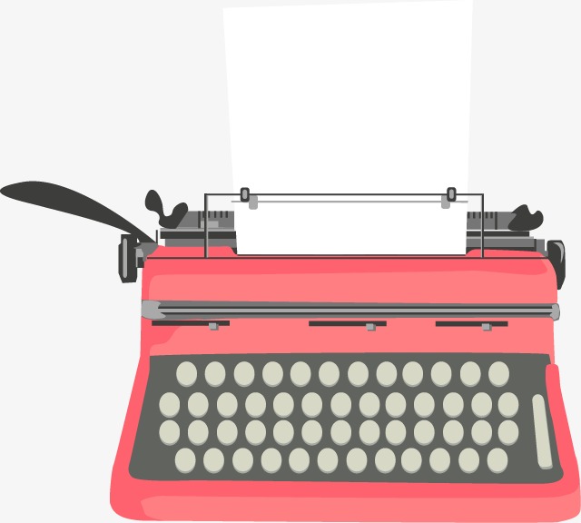 640x576 Vector Hand Drawn Typewriter, Vector, Hand Painted, Pink Png And