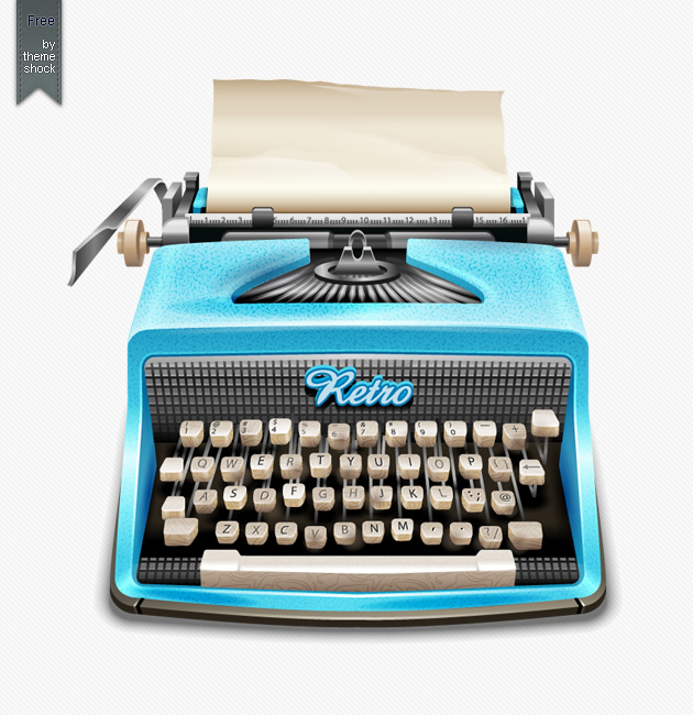 630x650 Vintage Typewriter Vector