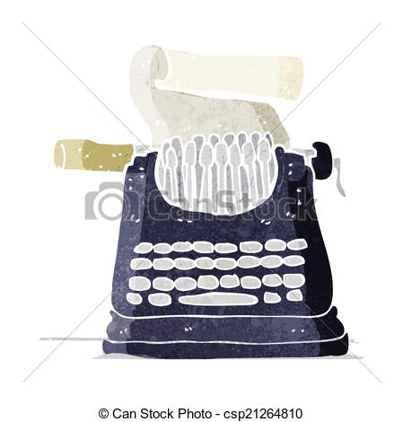 449x470 Cartoon Typewriter Vector Clip Art