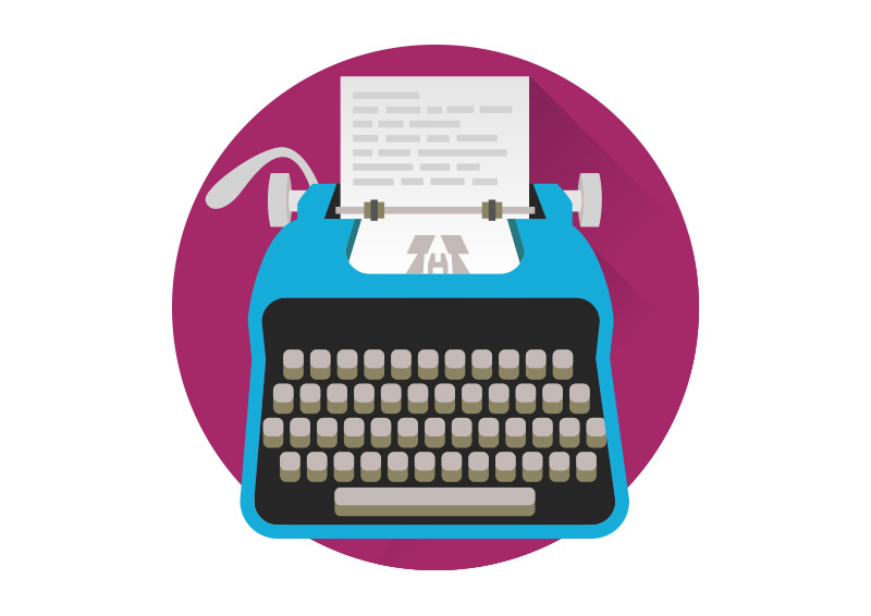 800x566 Free Vector Flat Typewriter