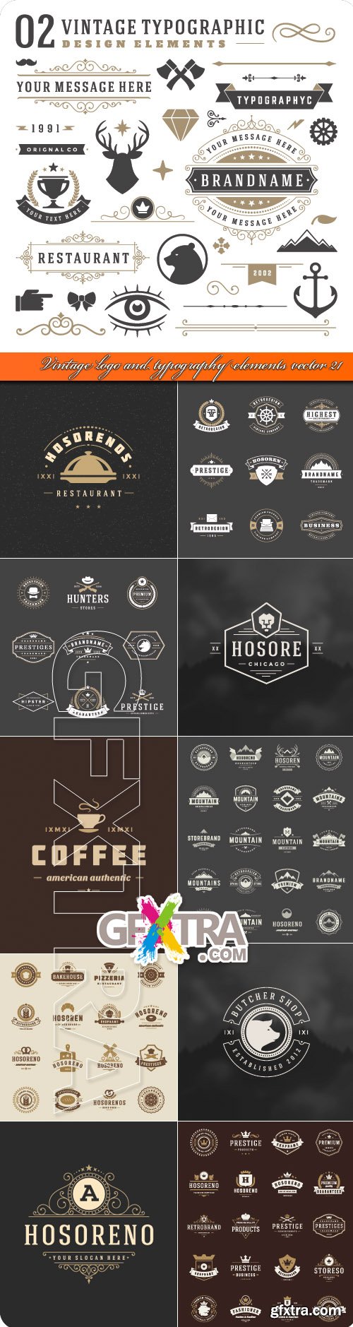 500x1879 Vintage, Logo, And, Typography, Elements, Vector, 21