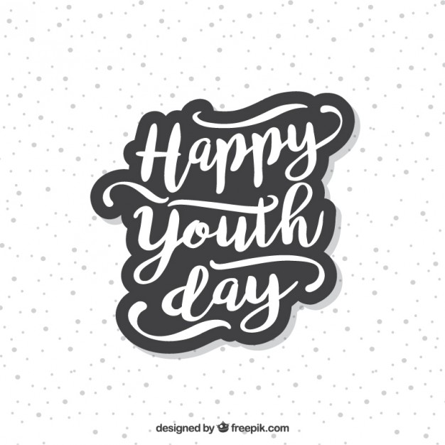 626x626 Youth Day Lettering Vector Free Download