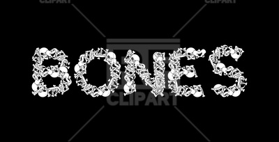 400x204 Bones Word Typography Vector Image Vector Artwork Of Fonts