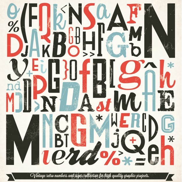 626x626 Ai] Variety Of Vintage Typography Vector Free Download