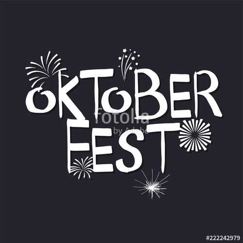 500x500 Oktoberfest Handwritten Lettering. Oktoberfest Typography Vector