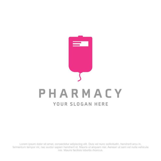 640x640 Pharmacy Logo Desing With Typography Vector Template For Free