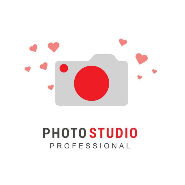 640x640 Photo Studio Logo And Typography Vector Template For Free Download