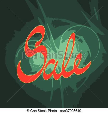 450x470 Sale Hand Lettering Design Template. Typography Vector Abstract