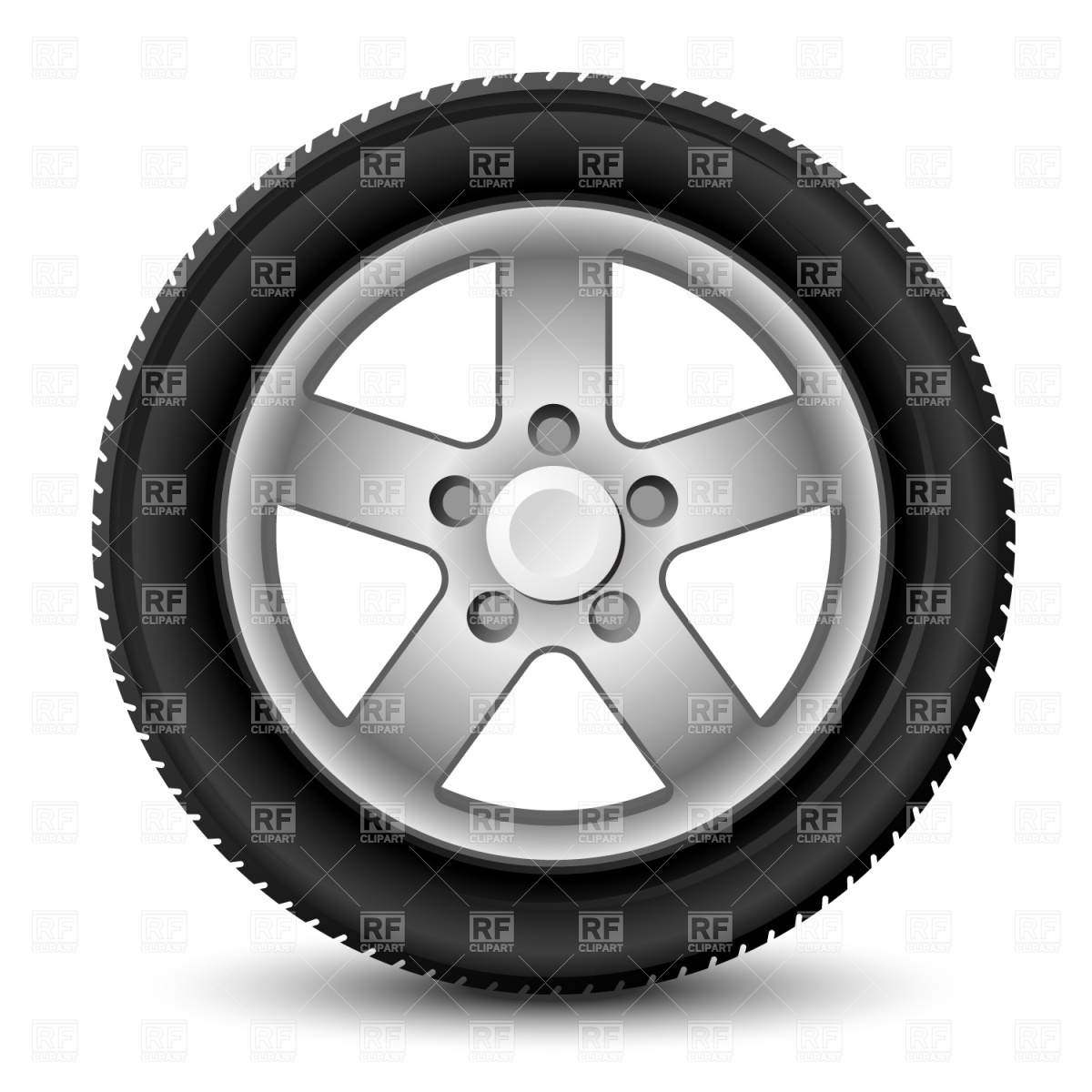 1200x1200 Car Wheel With Tyre Vector Image Vector Artwork Of
