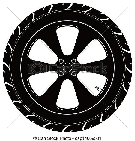 450x470 Tire Clipart Vector
