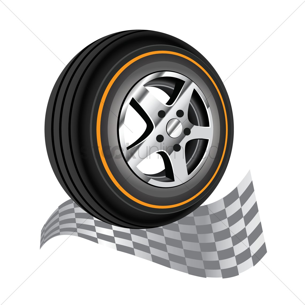 1300x1300 Tyre Vector Image
