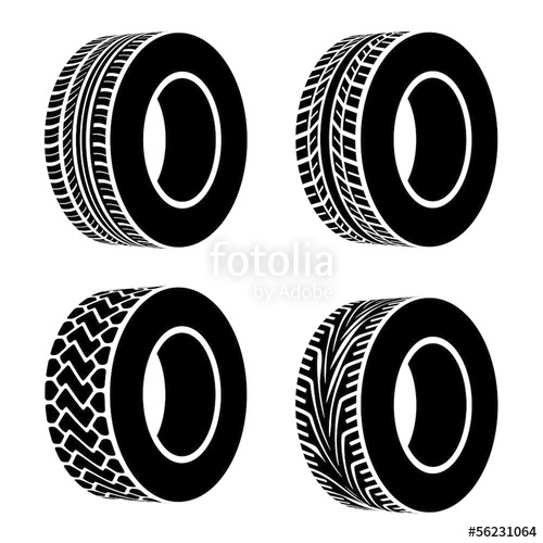 500x500 Vector Black Tyre Symbols Stock Image And Royalty Free Vector