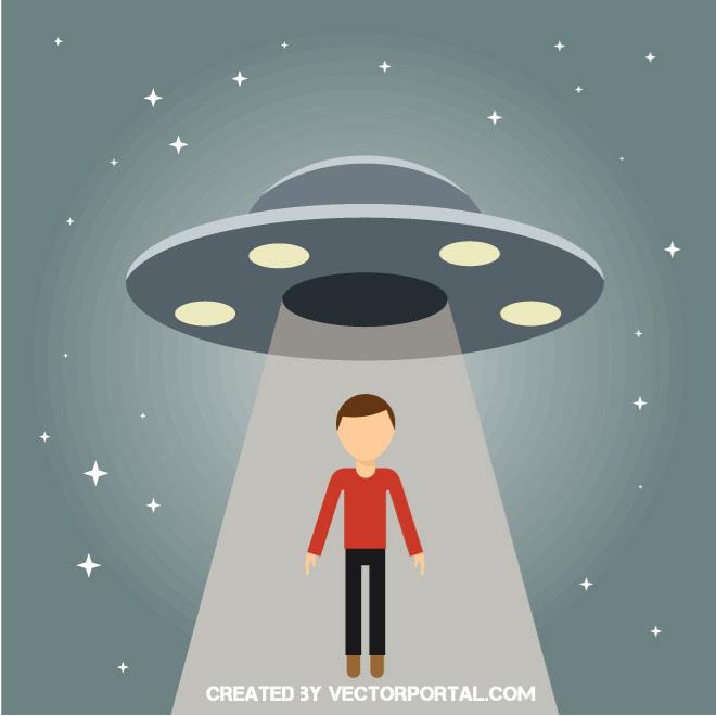660x660 Abducted By Ufo Vector Illustration