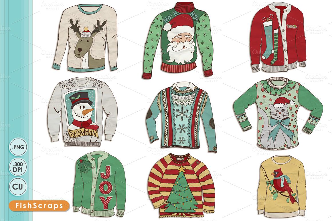 1160x772 Ugly Christmas Sweaters Vector