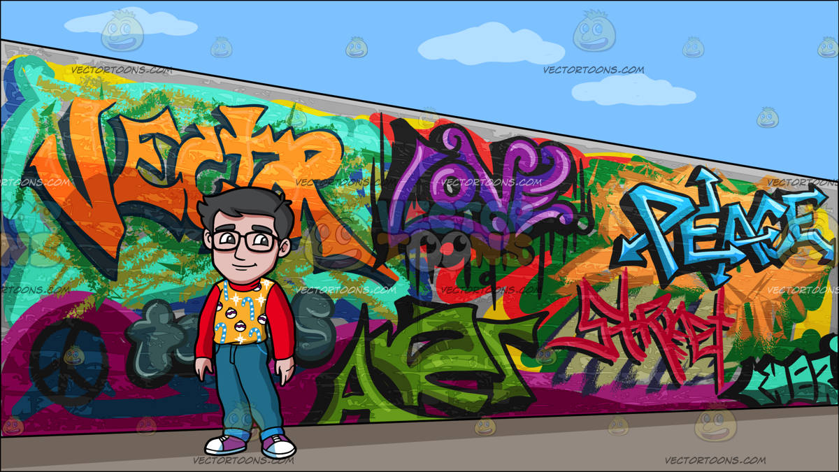 1200x675 A Nerdy Guy In An Ugly Christmas Sweater At A Graffiti Wall