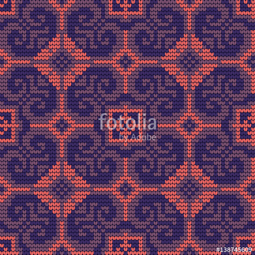 500x500 Traditional Knitting Pattern For Ugly Sweater Stock Image And