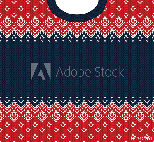 500x462 Ugly Sweater Merry Christmas And Happy New Year Greeting Card