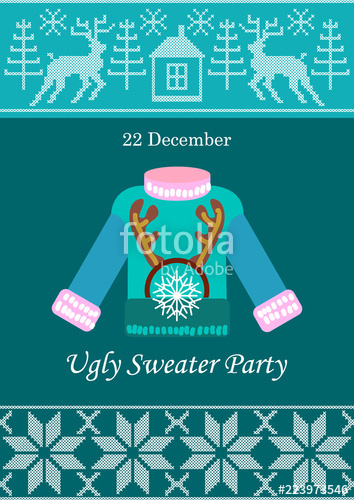 354x500 Ugly Sweater Party. Stock Image And Royalty Free Vector Files On
