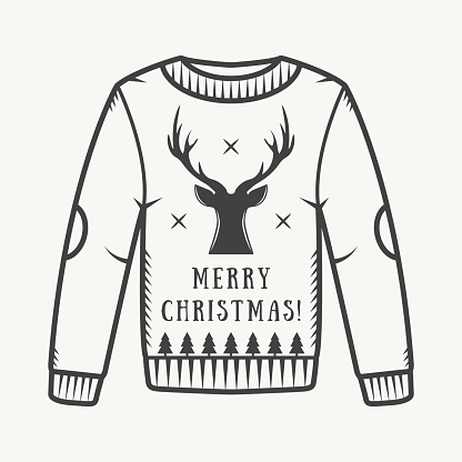 416x416 Collection Of Ugly Sweater Clipart Black And White High